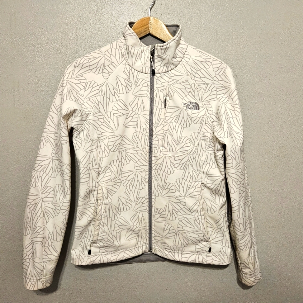 The North Face Jacket Size Medium Women's Apex Barrier Soft Shell Floral White